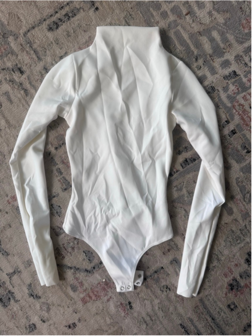 Women's GOOD AMERICAN White Long Sleeve Turtleneck Bodysuit Size 0